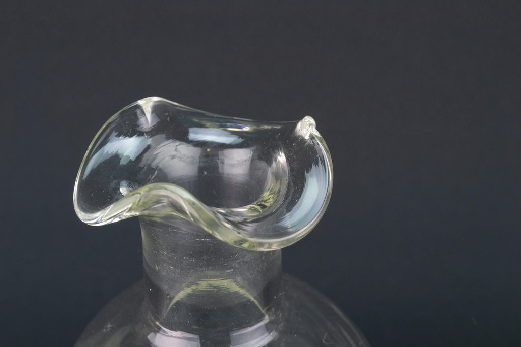Art Deco Glass Decanter, English 1930s