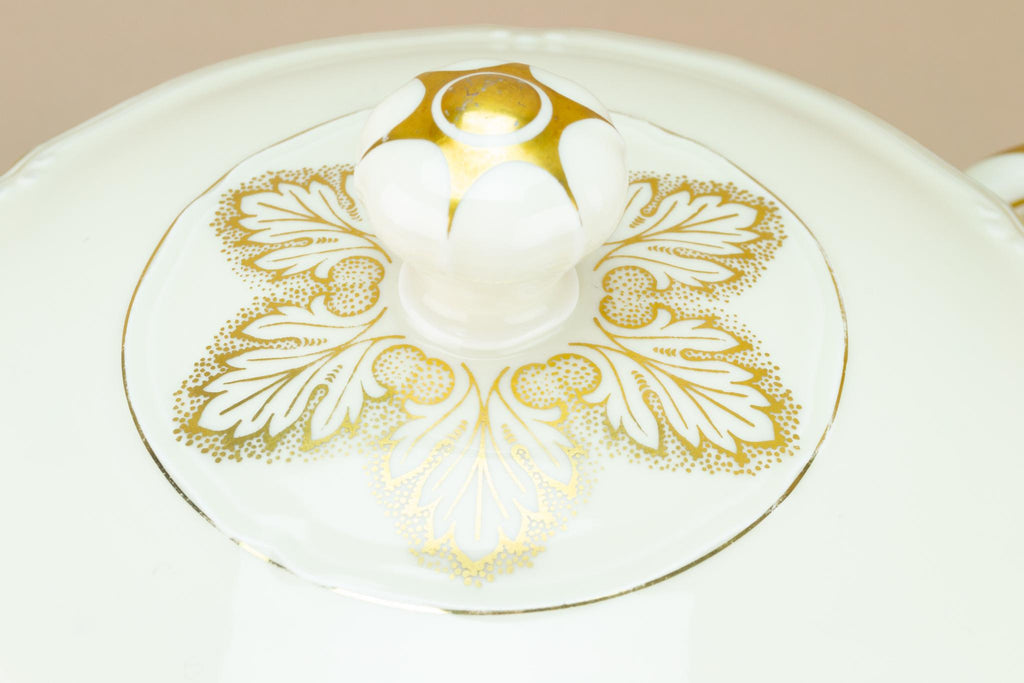 Large Gilded Tureen with Lid, German 1930s