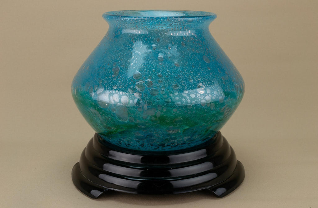 Art Deco Vase Stand in Glass, English Circa 1930