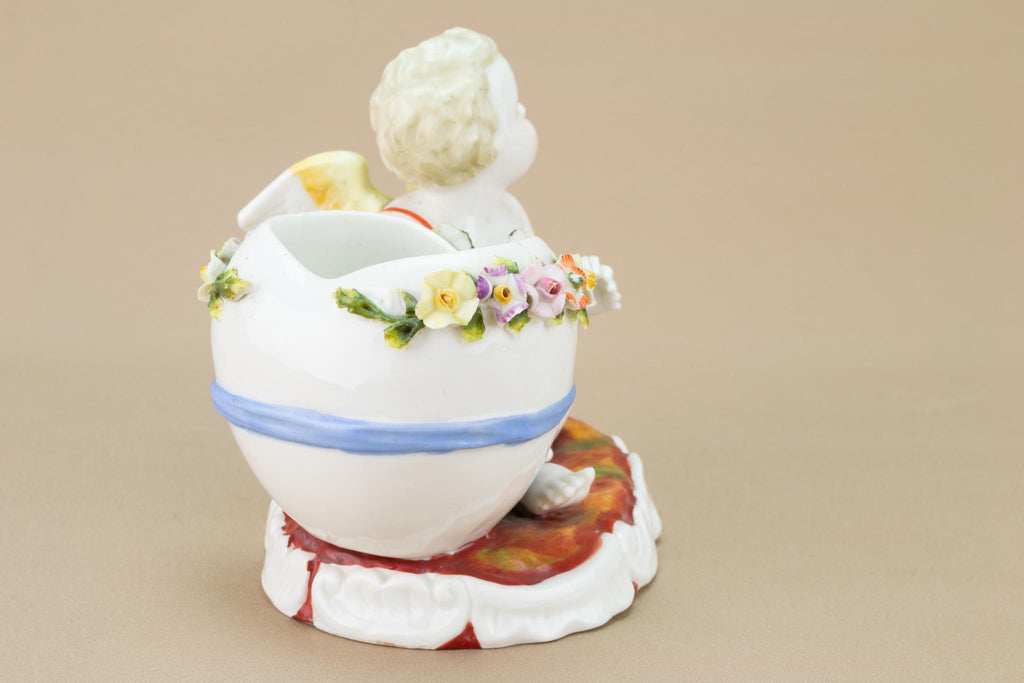 Porcelain Cupid Vase, German 19th Century