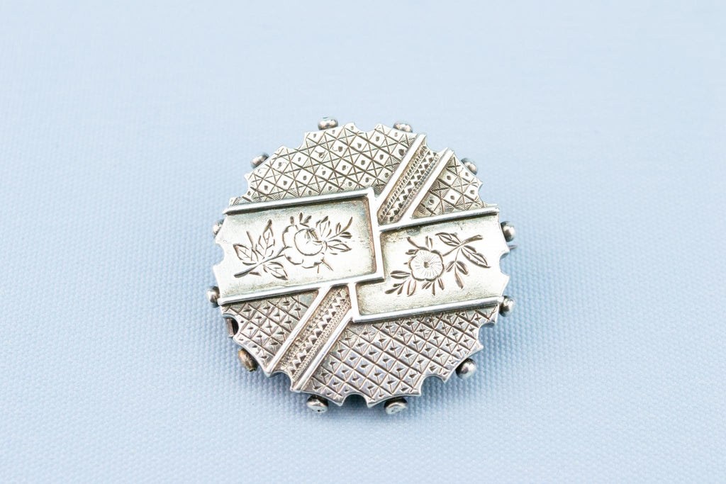 Silver Brooch Aesthetic Movement, English 1880s