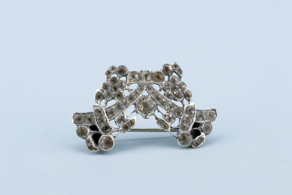 Georgian Silver & Minas Novas Brooch, Portuguese 1700s