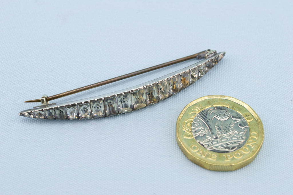 Sterling Silver and Paste Brooch, English 18th Century