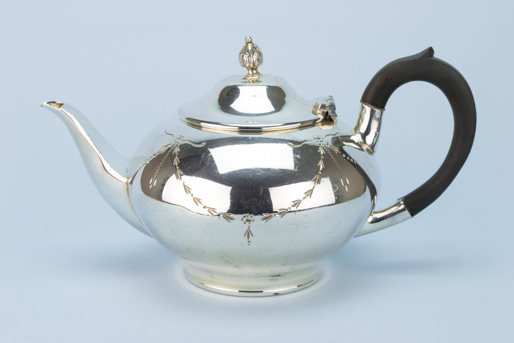 Tea & Coffee Set in Silver Plated Metal, English Circa 1910