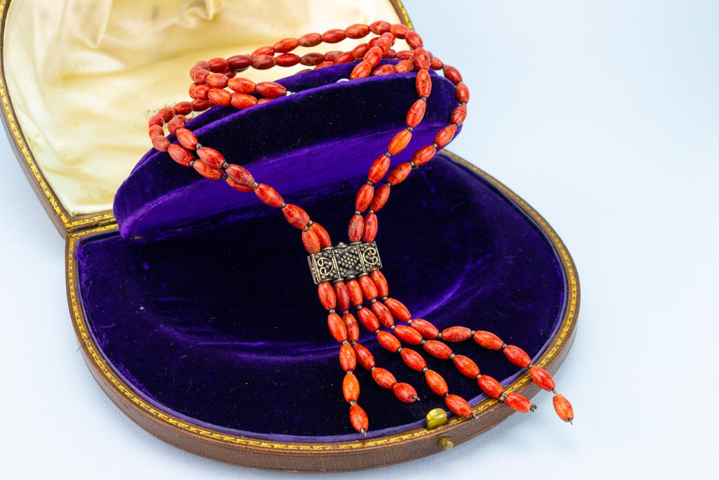 Italian Red Coral Necklace