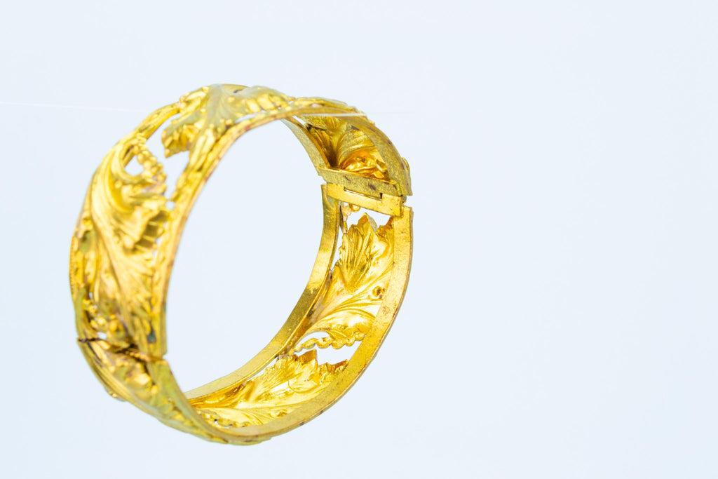 Art Nouveau Gold Plated Bracelet, English 1890s
