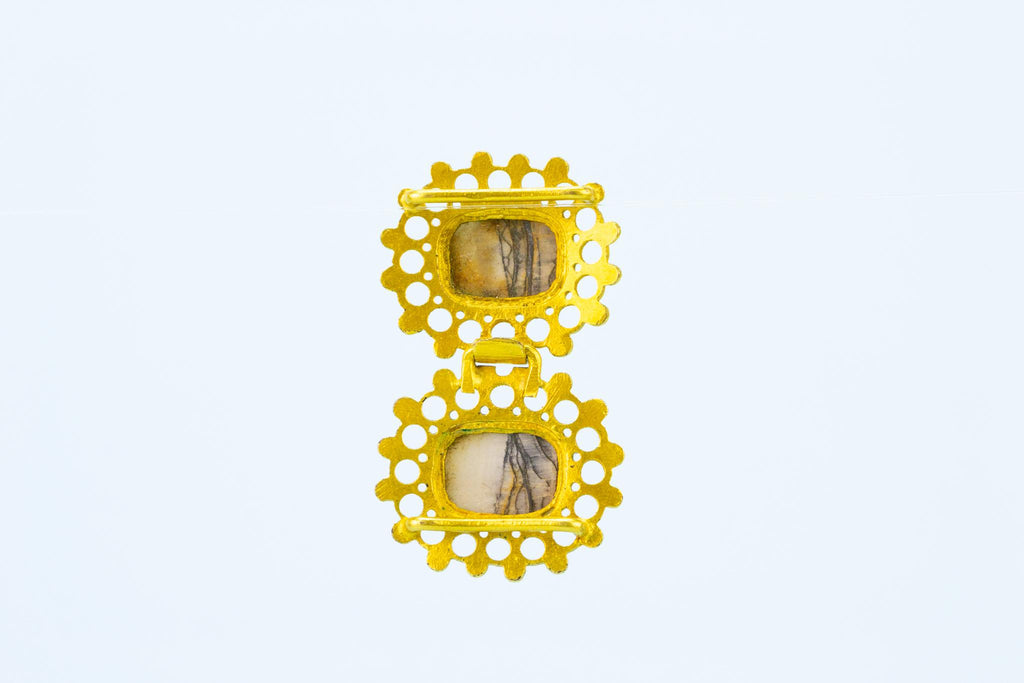 Gold Plated and Agate Buckle, English 1780s