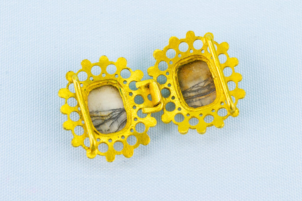 Gold Plated and Agate Buckle, English 1780s