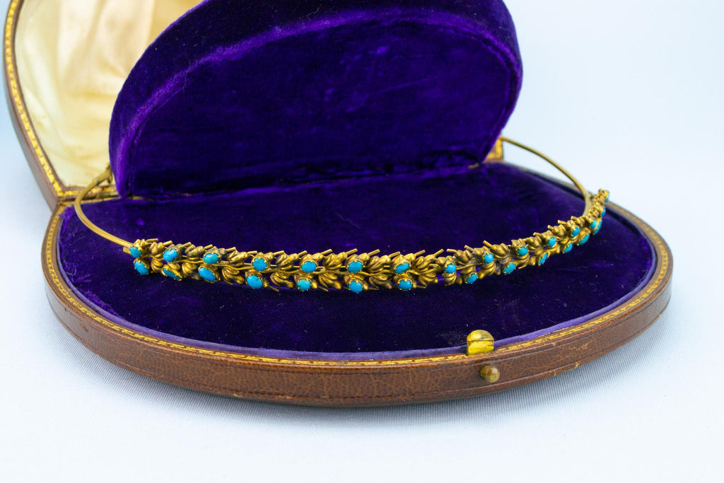 Gold and Turquoise Tiara, English Regency 1820s