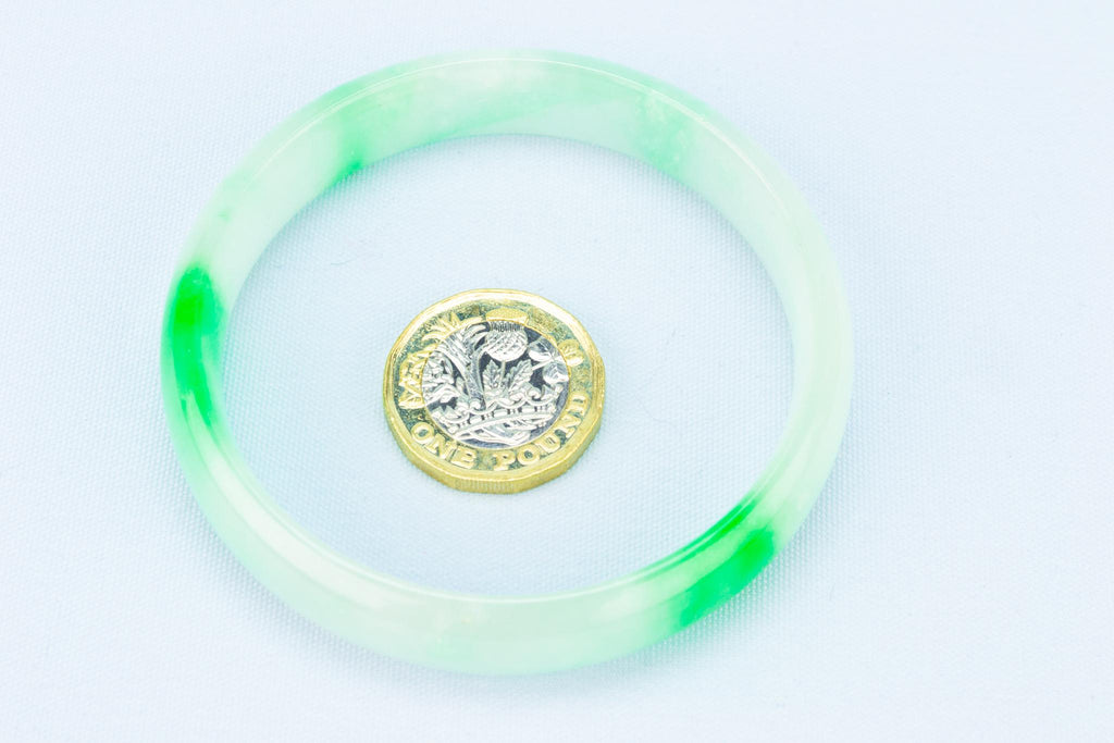 4 Apple Green Jade Bangles