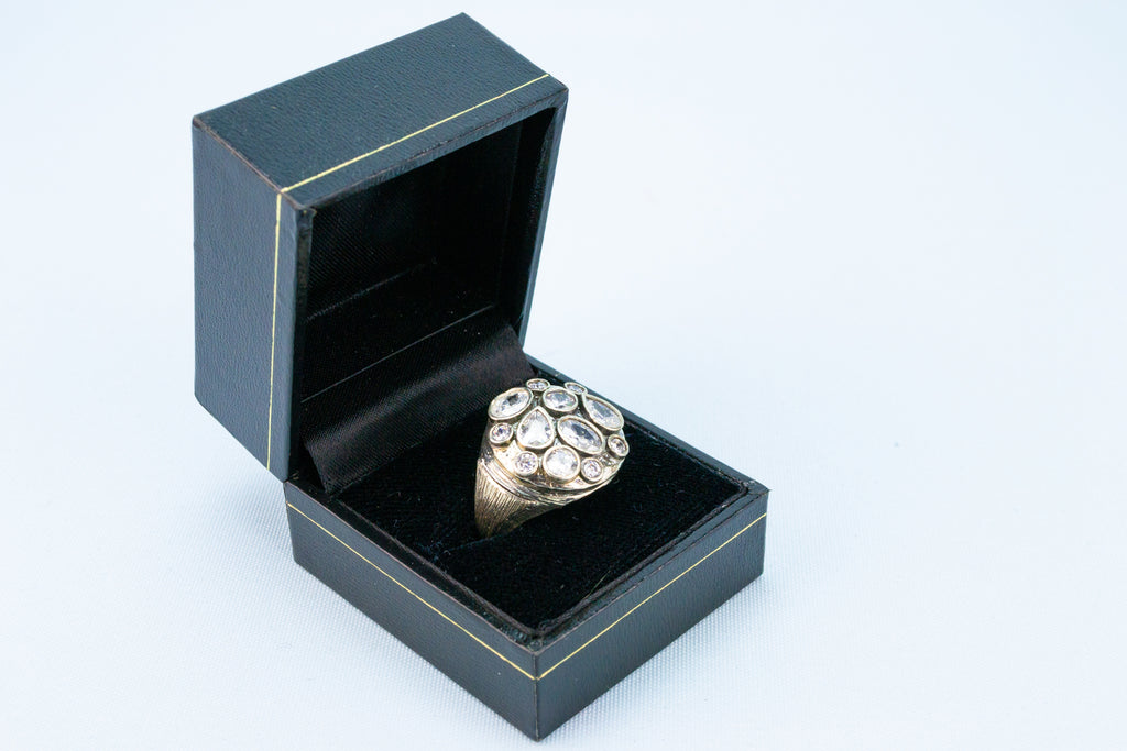 Large Sterling Silver & CZ Ring