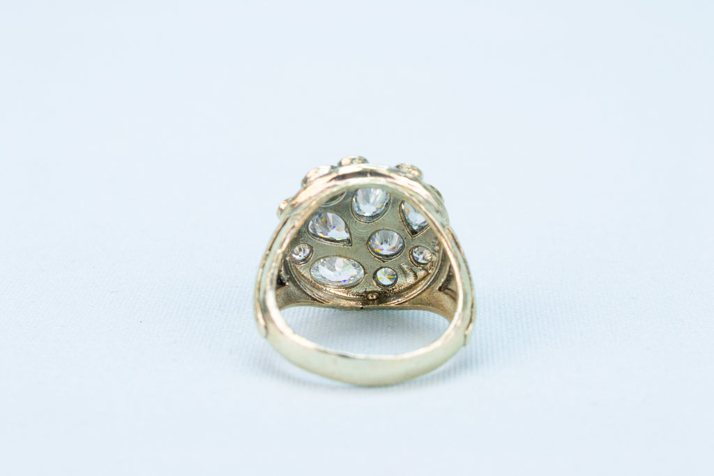 Large Sterling Silver & CZ Ring