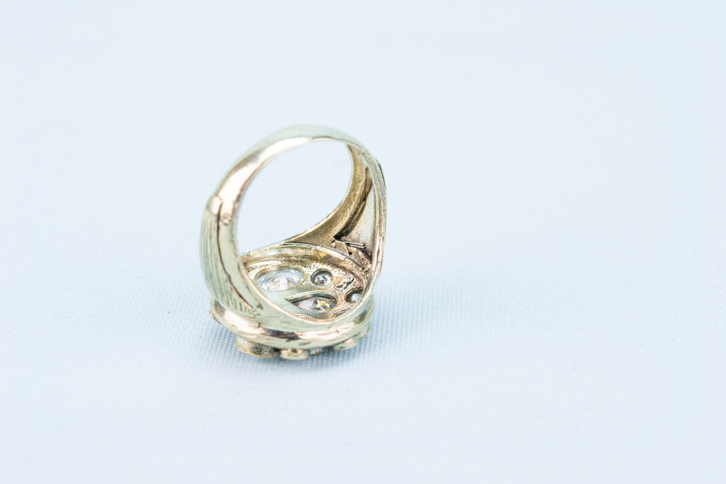 Large Sterling Silver & CZ Ring