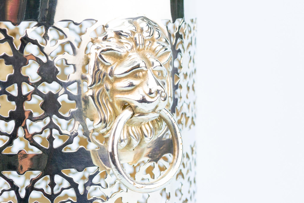 Wine Bottle Coaster with Lion Mask Handles