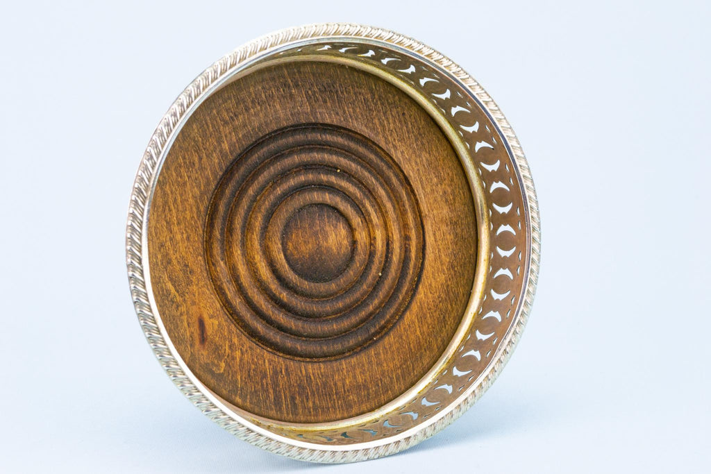 Silver Plated Medium Traditional Coaster, English Early 1900s