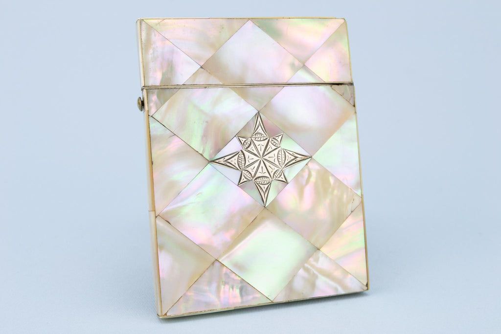 Mother Of Pearl Calling Card Case, English Circa 1880