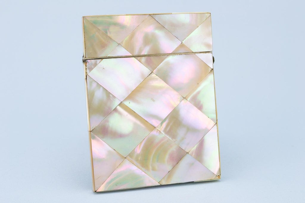Mother Of Pearl Calling Card Case, English Circa 1880