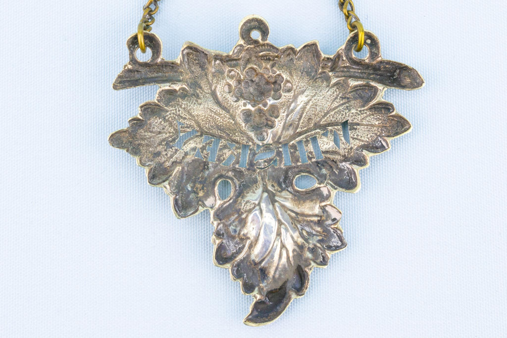 Whiskey Decanter Label, English 1890s