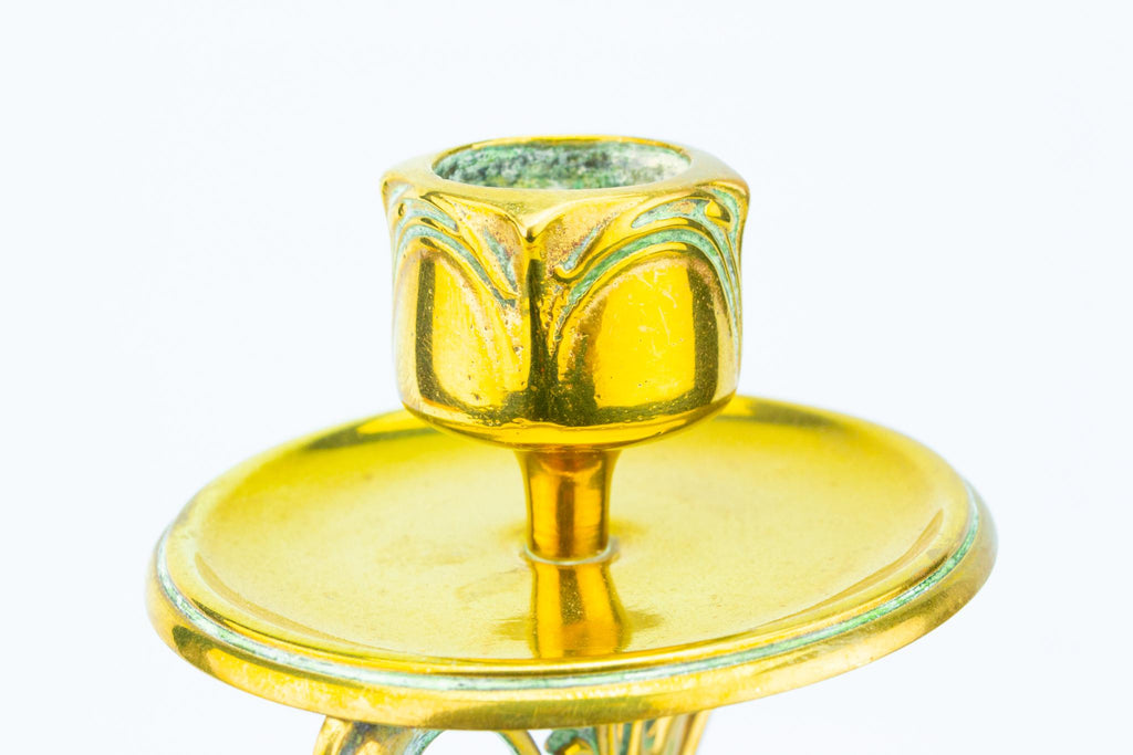 Art Nouveau Candlestick in Brass, English Circa 1900