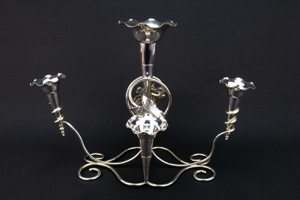 Silver Plated Epergne Vase, English Circa 1900