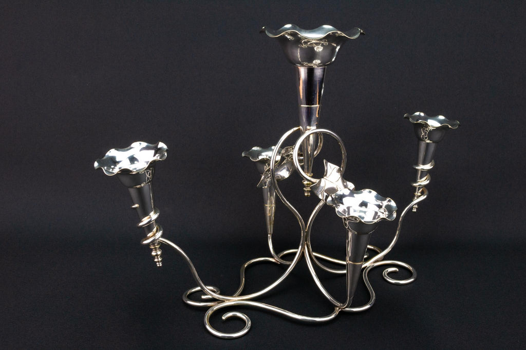 Silver Plated Epergne Vase, English Circa 1900