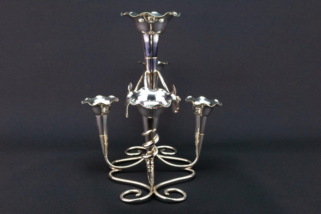 Silver Plated Epergne Vase, English Circa 1900