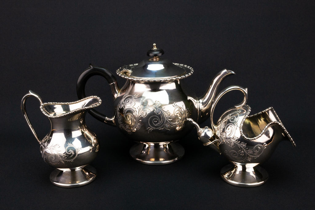 Silver Plated Tea Set, English 1930s