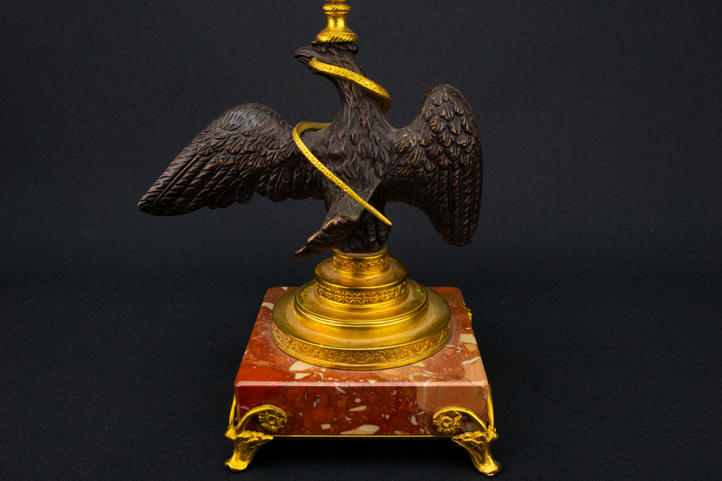 Eagle & Snake Candlesticks, French 19th Century