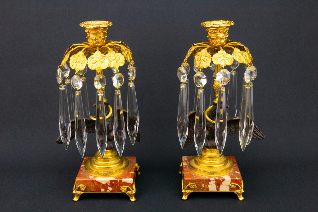 Eagle & Snake Candlesticks, French 19th Century