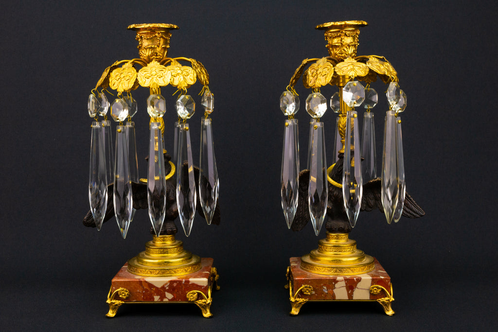 Eagle & Snake Candlesticks, French 19th Century