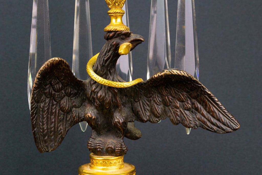 Eagle & Snake Candlesticks, French 19th Century