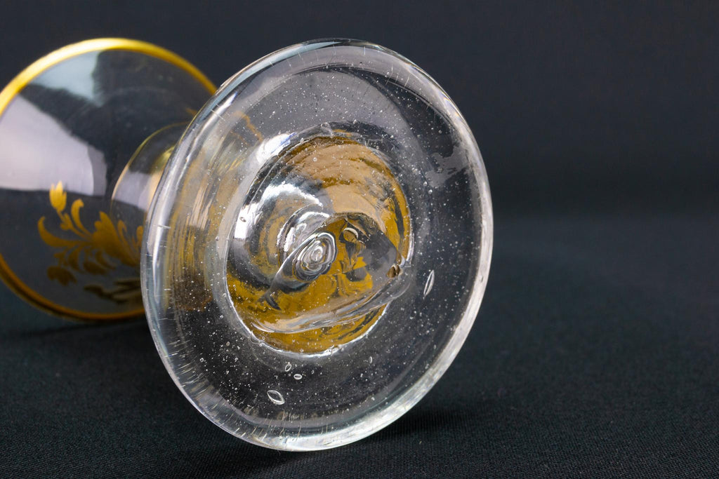 Masonic Gilded Firing Glass, English Circa 1780