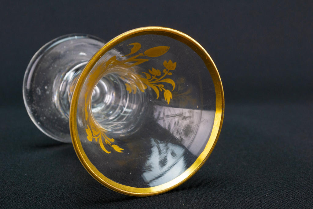 Masonic Gilded Firing Glass, English Circa 1780