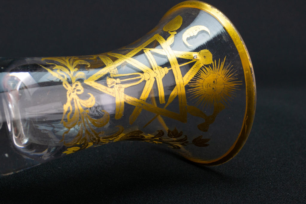 Masonic Gilded Firing Glass, English Circa 1780
