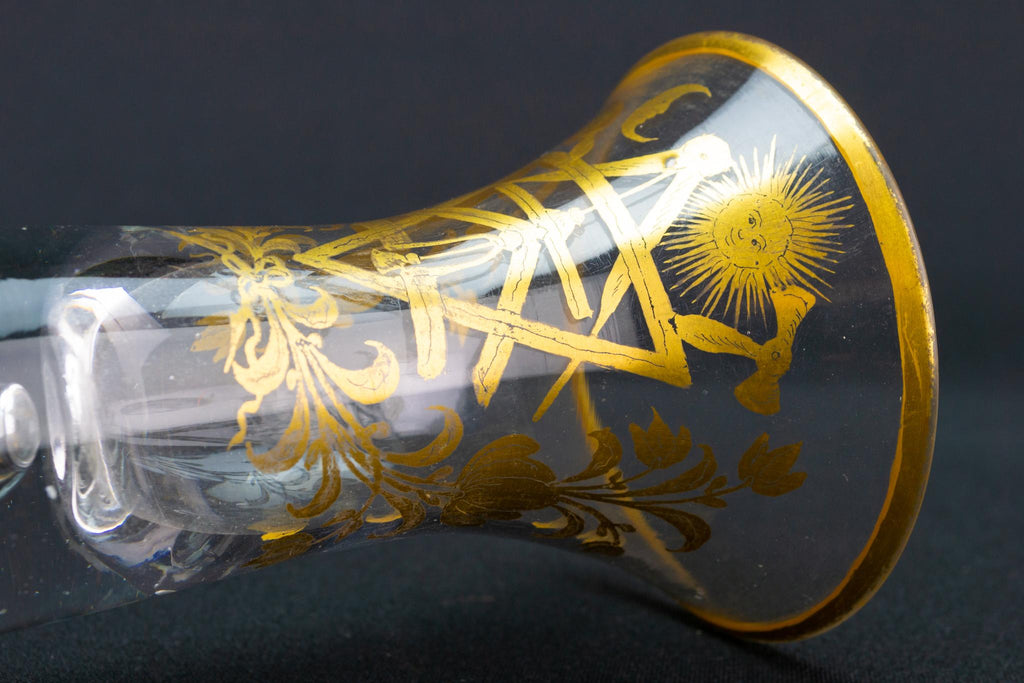 Masonic Gilded Firing Glass, English Circa 1780