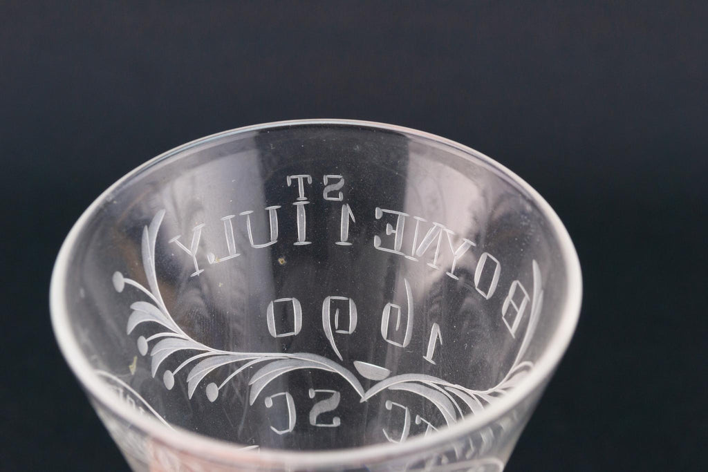 William III Wine Glass, English 19th Century