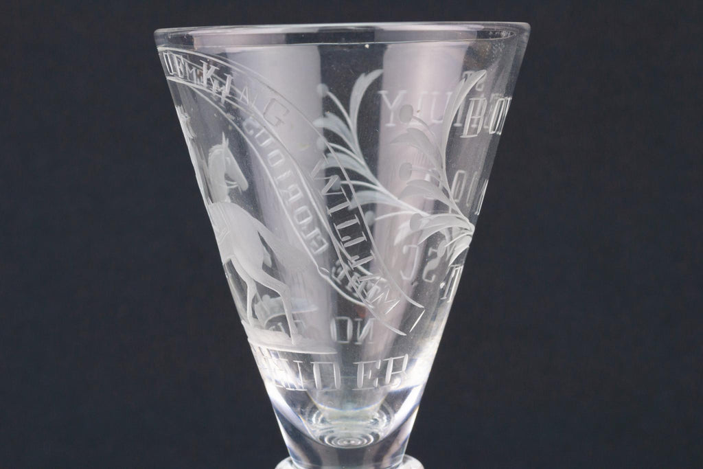 William III Wine Glass, English 19th Century