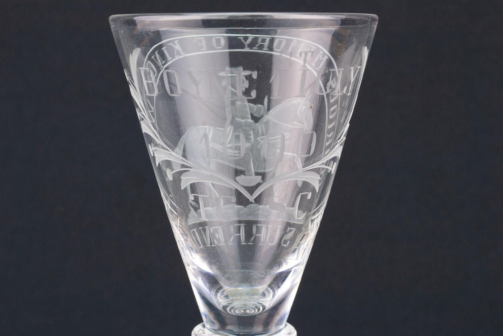 William III Wine Glass, English 19th Century