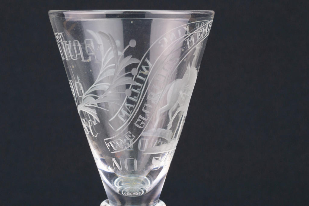 William III Wine Glass, English 19th Century