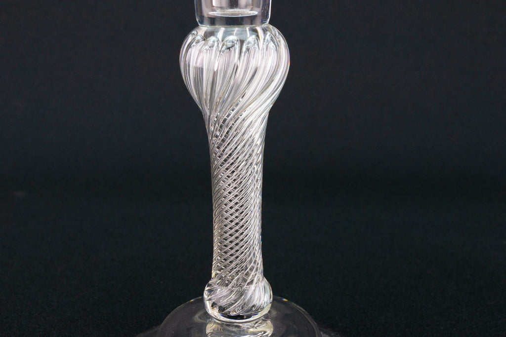 Air Twist Champagne Flute Glass, English Circa 1880