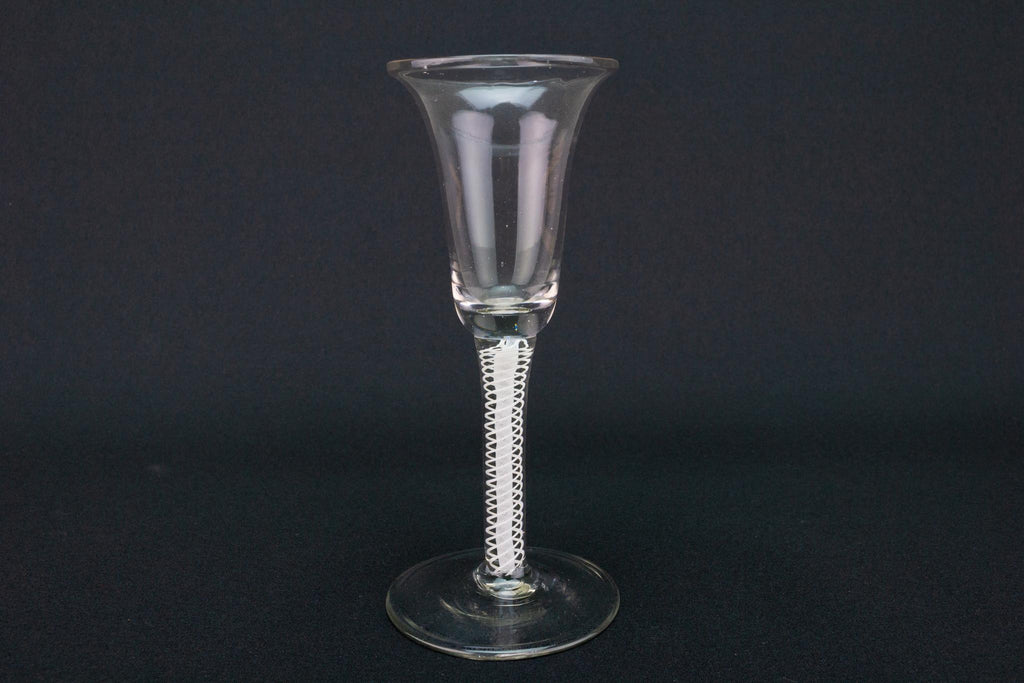 Wine Glass on Air Twist Stem, English Circa 1765