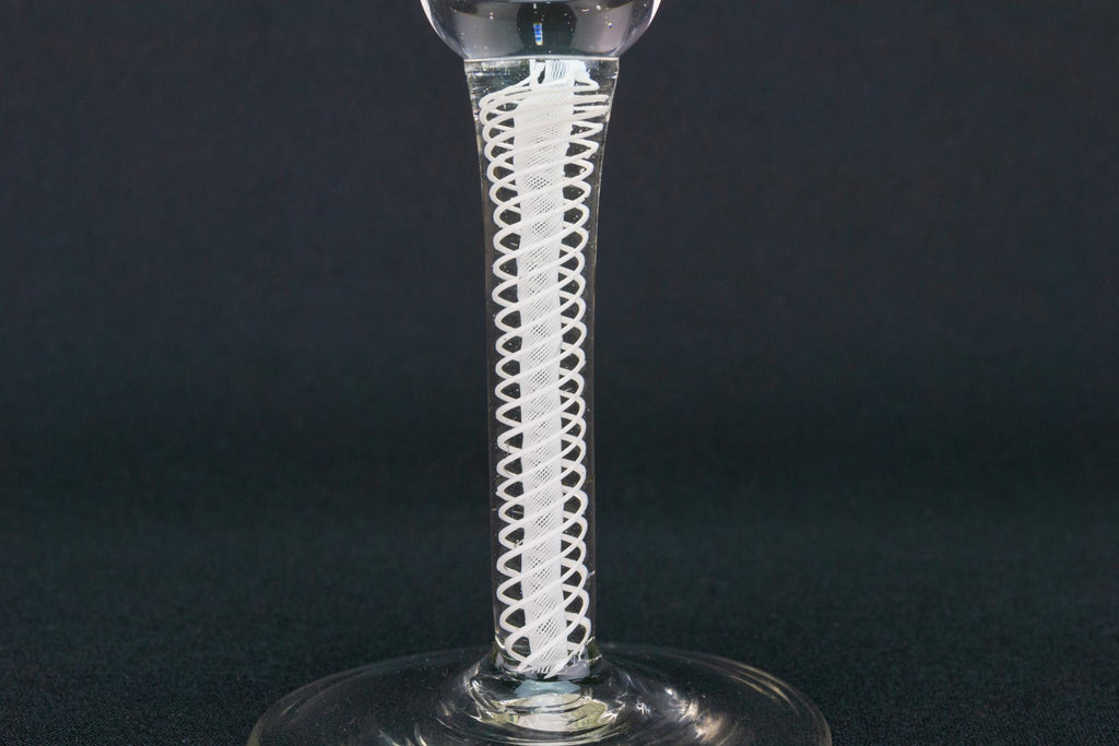 Wine Glass on Air Twist Stem, English Circa 1765