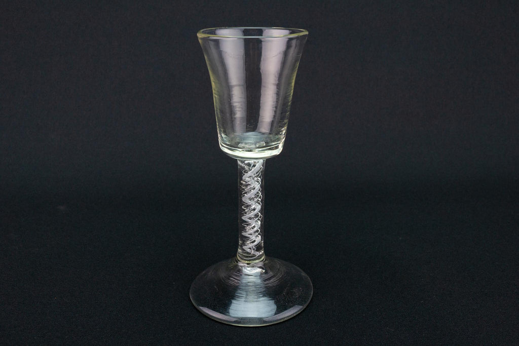 Double Air Twist Tall Glass, English Circa 1750