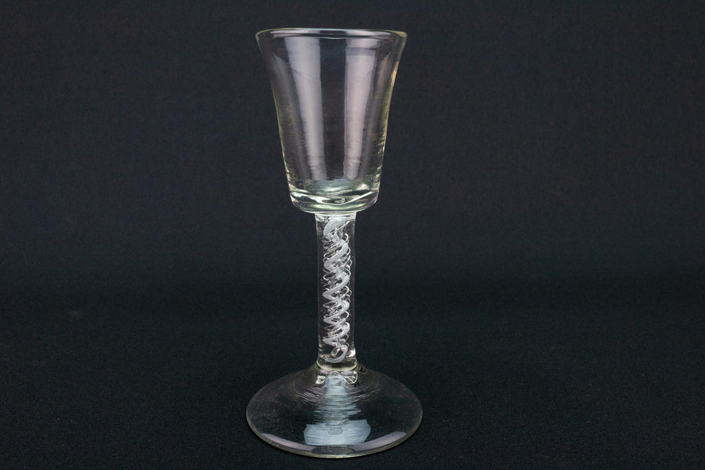 Double Air Twist Tall Glass, English Circa 1750