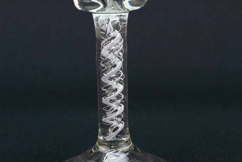 Double Air Twist Tall Glass, English Circa 1750