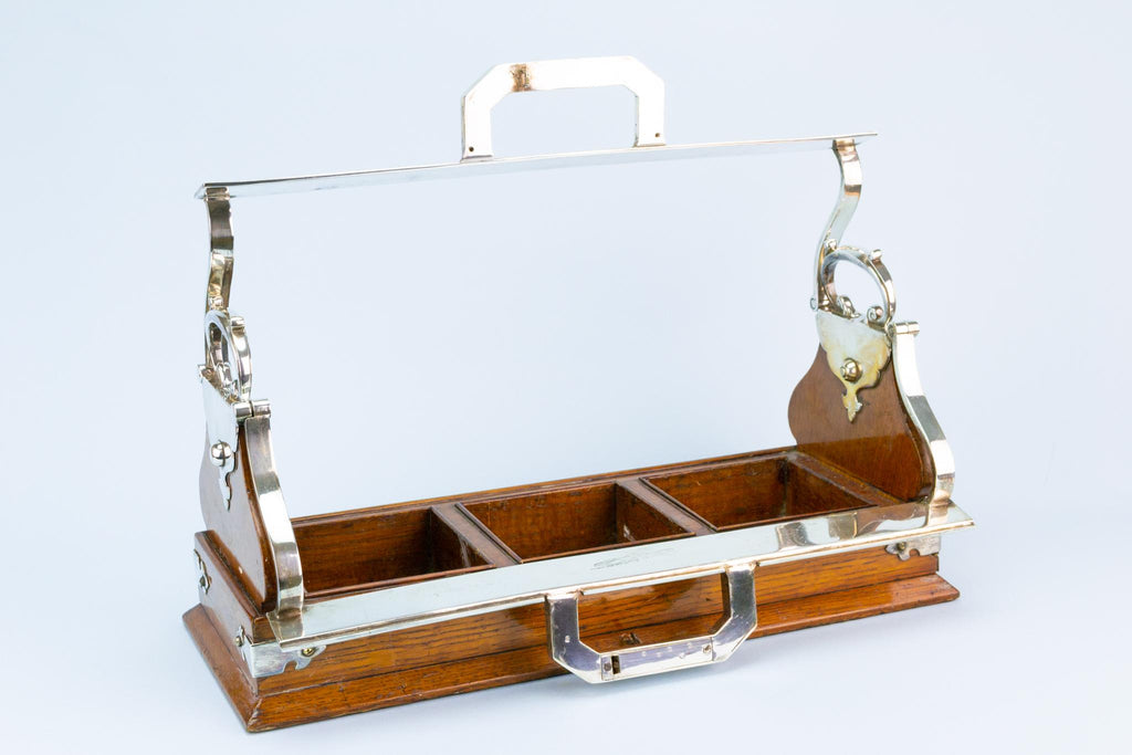Tantalus for Three Square Decanters, English circa 1900