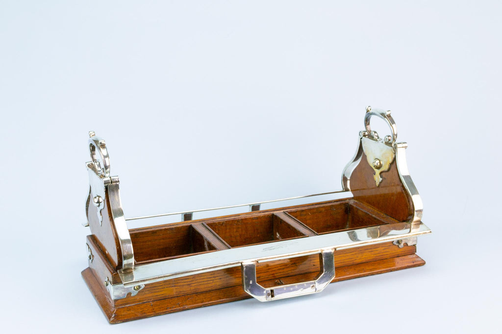 Tantalus for Three Square Decanters, English circa 1900