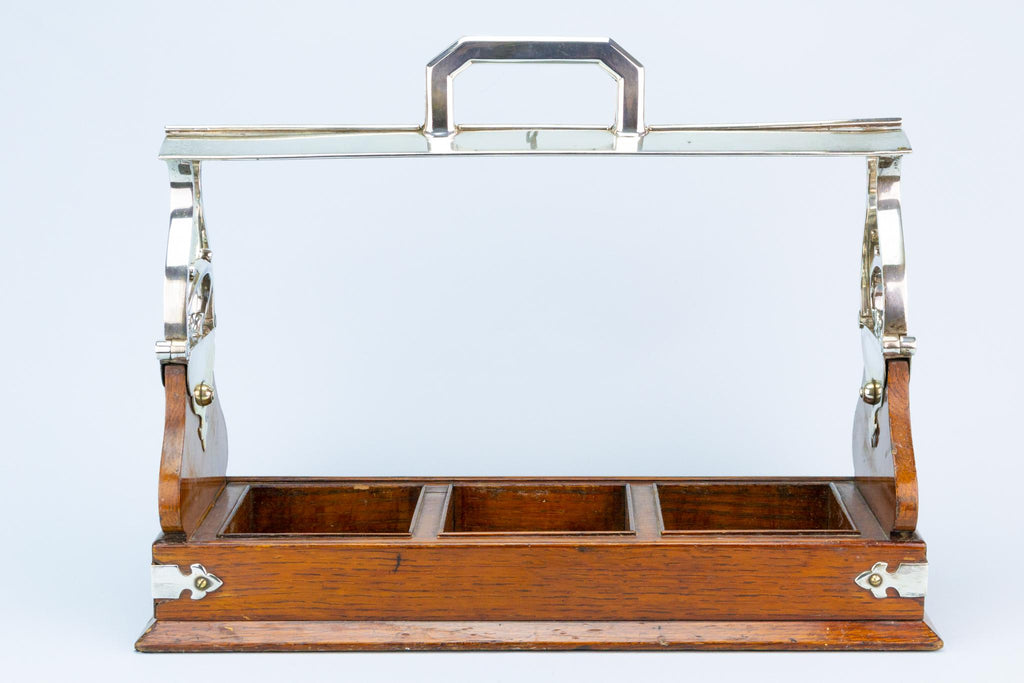 Tantalus for Three Square Decanters, English circa 1900