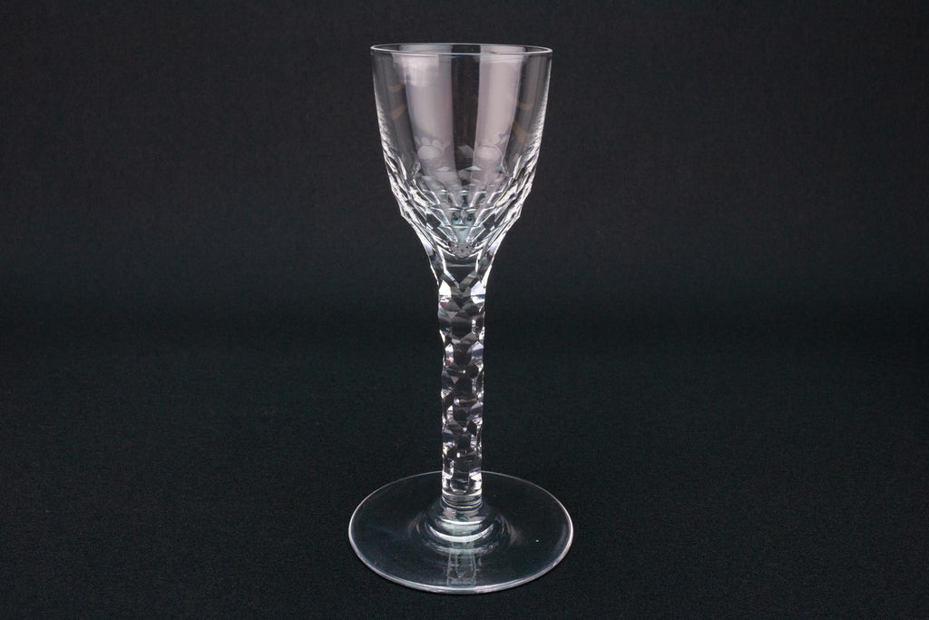 Tall Stem Cordial Glass, English Circa 1795