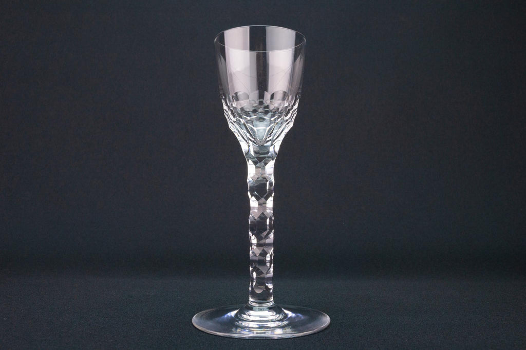 Tall Stem Cordial Glass, English Circa 1795